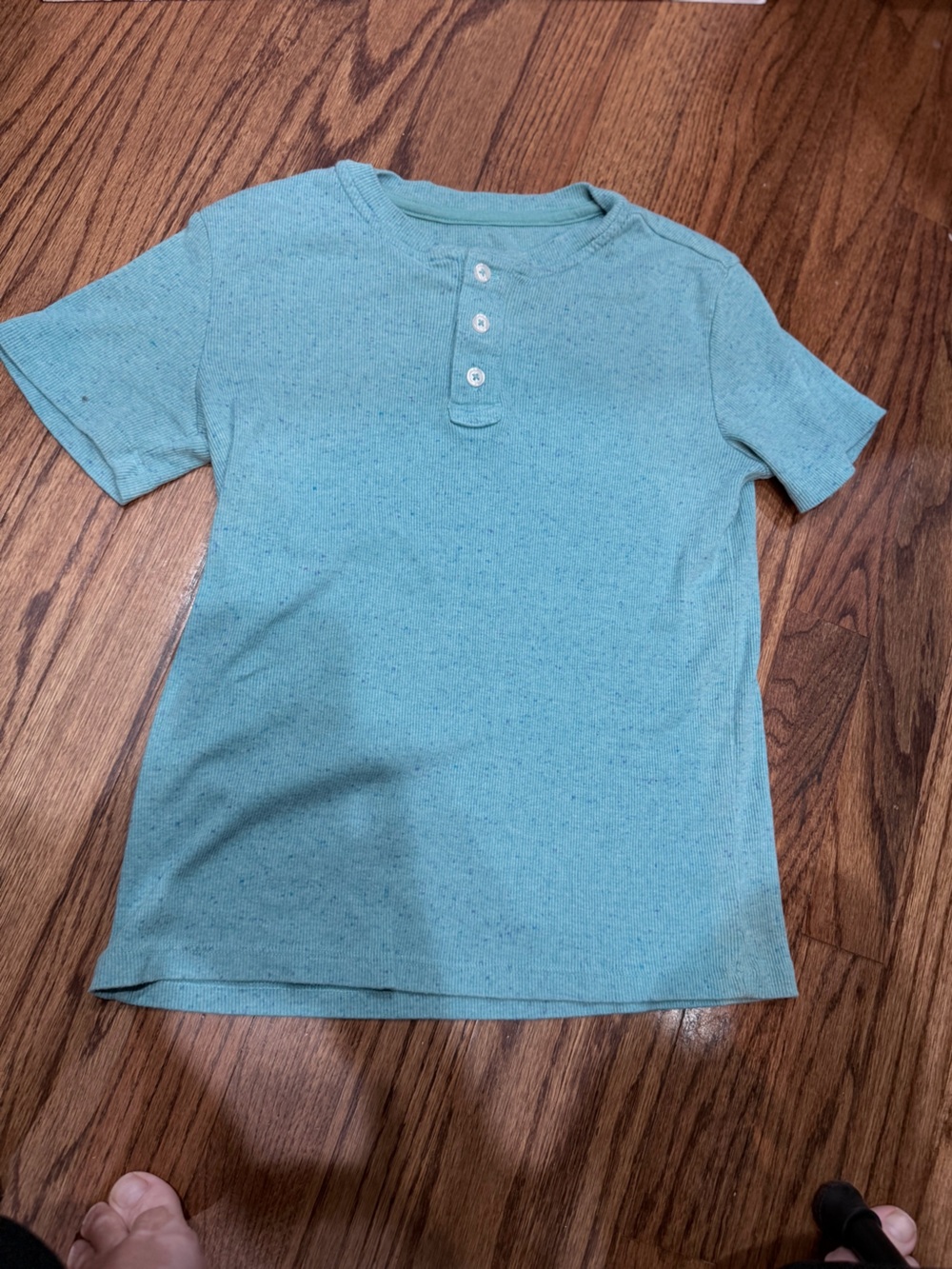 Cat & Jack Men's Short-Sleeve Henley in Teal Blue